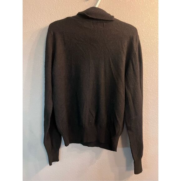 Vintage Stitch Works Black Lambswool Sweater Size Medium Made In Hong Kong - Picture 6 of 6